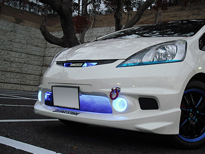 HONDA FIT RS GE8 5MT TYPE R LEDフォグリング(1) フォグブラケットへの取り付け4