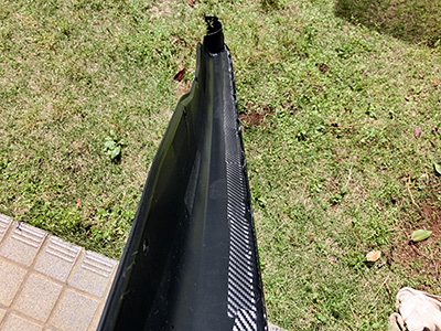 HONDA FIT RS GE8 5MT TYPE R カーボン調シートの貼り付け(1) リアアンダーパネル6
