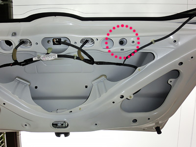 HONDA FIT RS GE8 5MT TYPE R カーボン調シートの貼り付け(2) リアガーニッシュ4